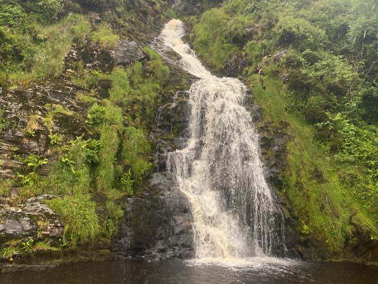 Assaranca falls in County Donegal.