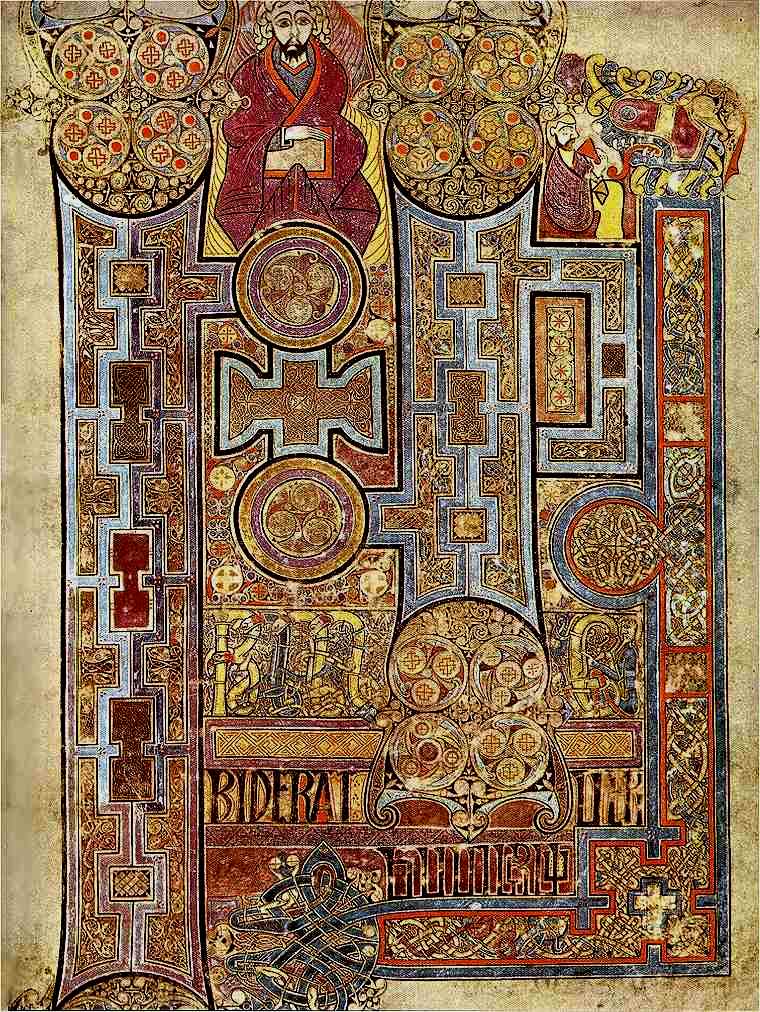 Illuminated manuscript page from the Book of Kells
