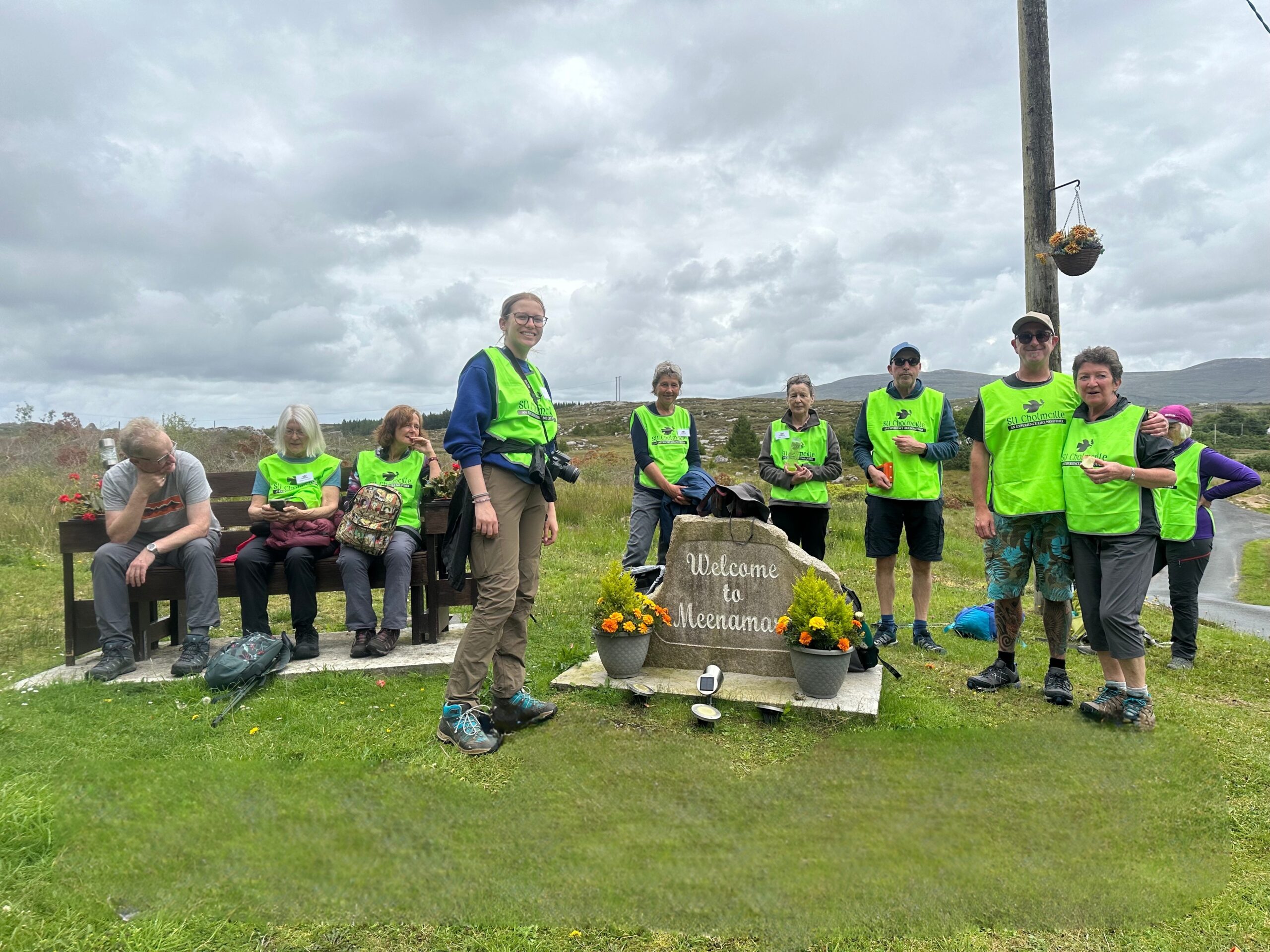 A group of Sli walkers gather at Meenamara, Co. Donegal.