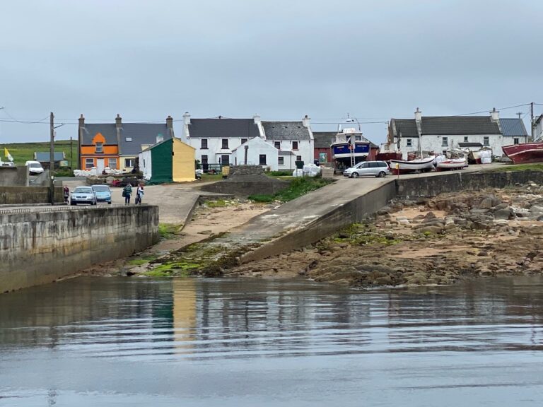 A view from the ferry as you approach Tory Island Harbour.
